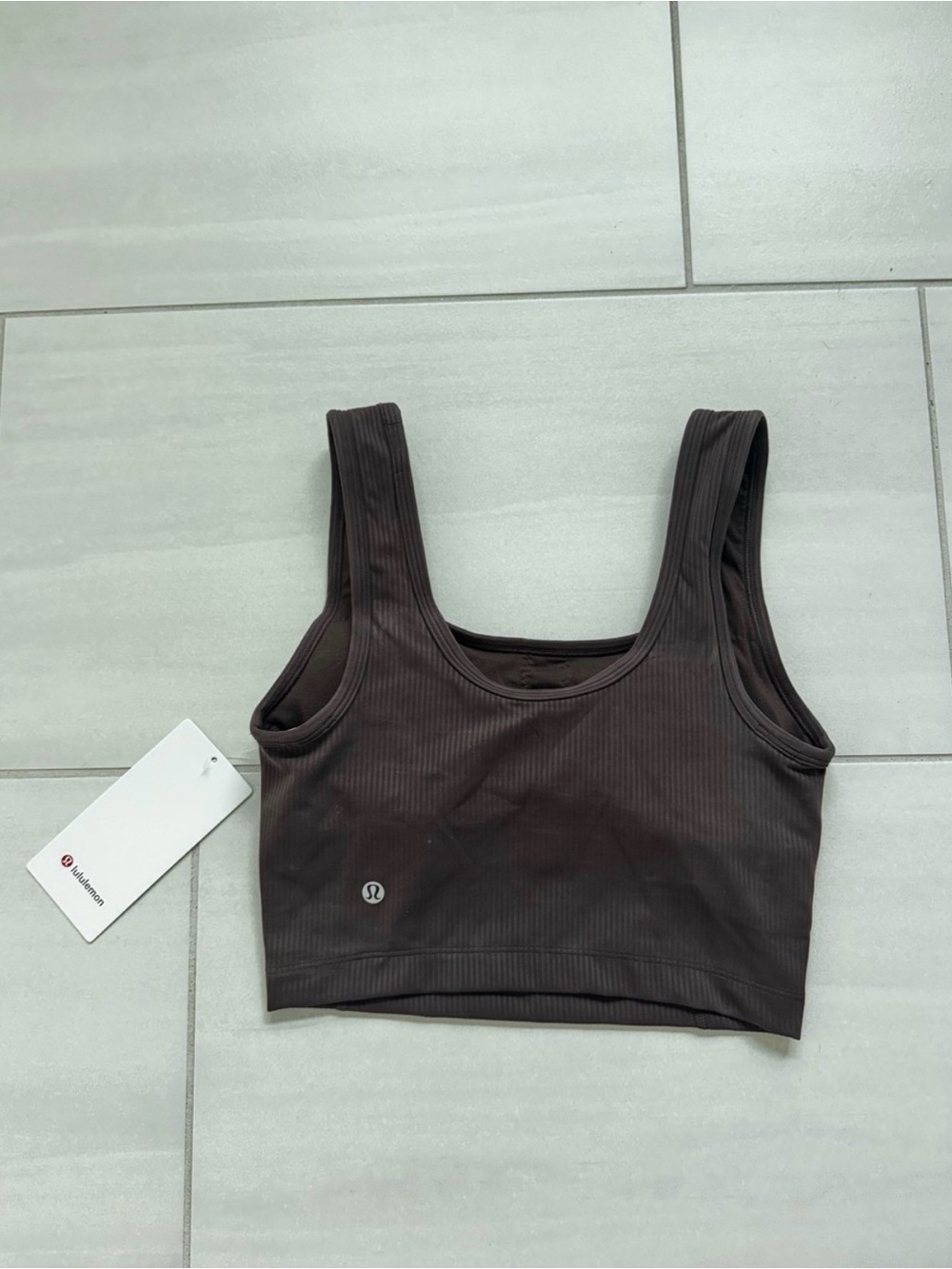 Lululemon Set! Espresso Ribbed Mini Flared Pants & Ribbed Tank, size 4 - Picture 3 of 10